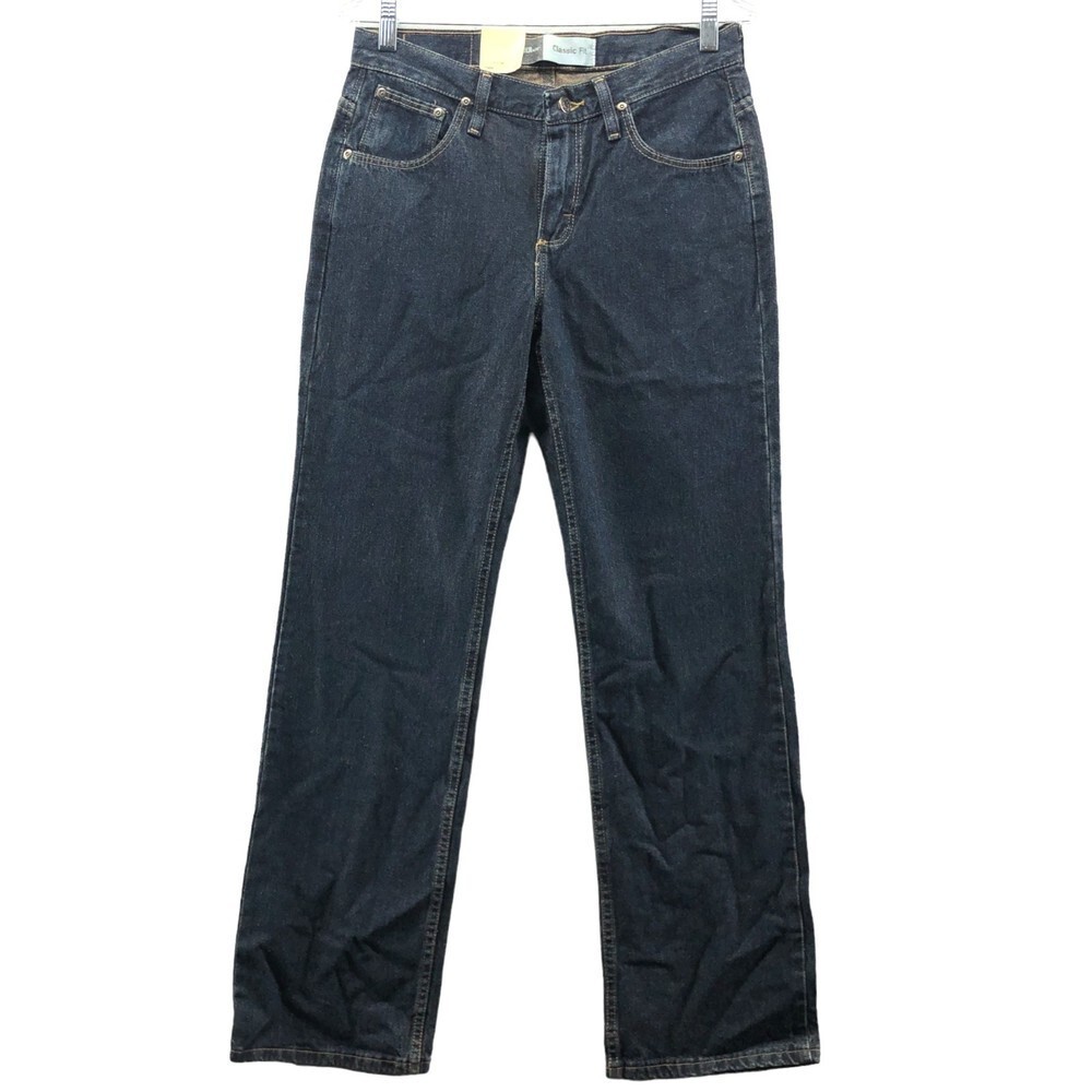Gander Mountain Classic Fit Jeans Womens 8 Straight Leg Dark Wash Chore Outdoor